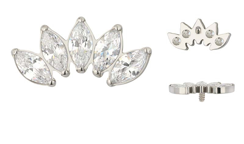 RS02-26 - CLUSTER FLOWER 5CZ SMALL